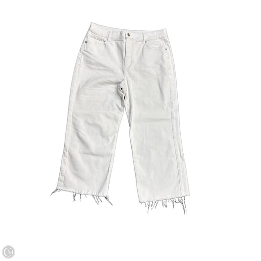 Jeans Wide Leg By Loft In White, Size: 12