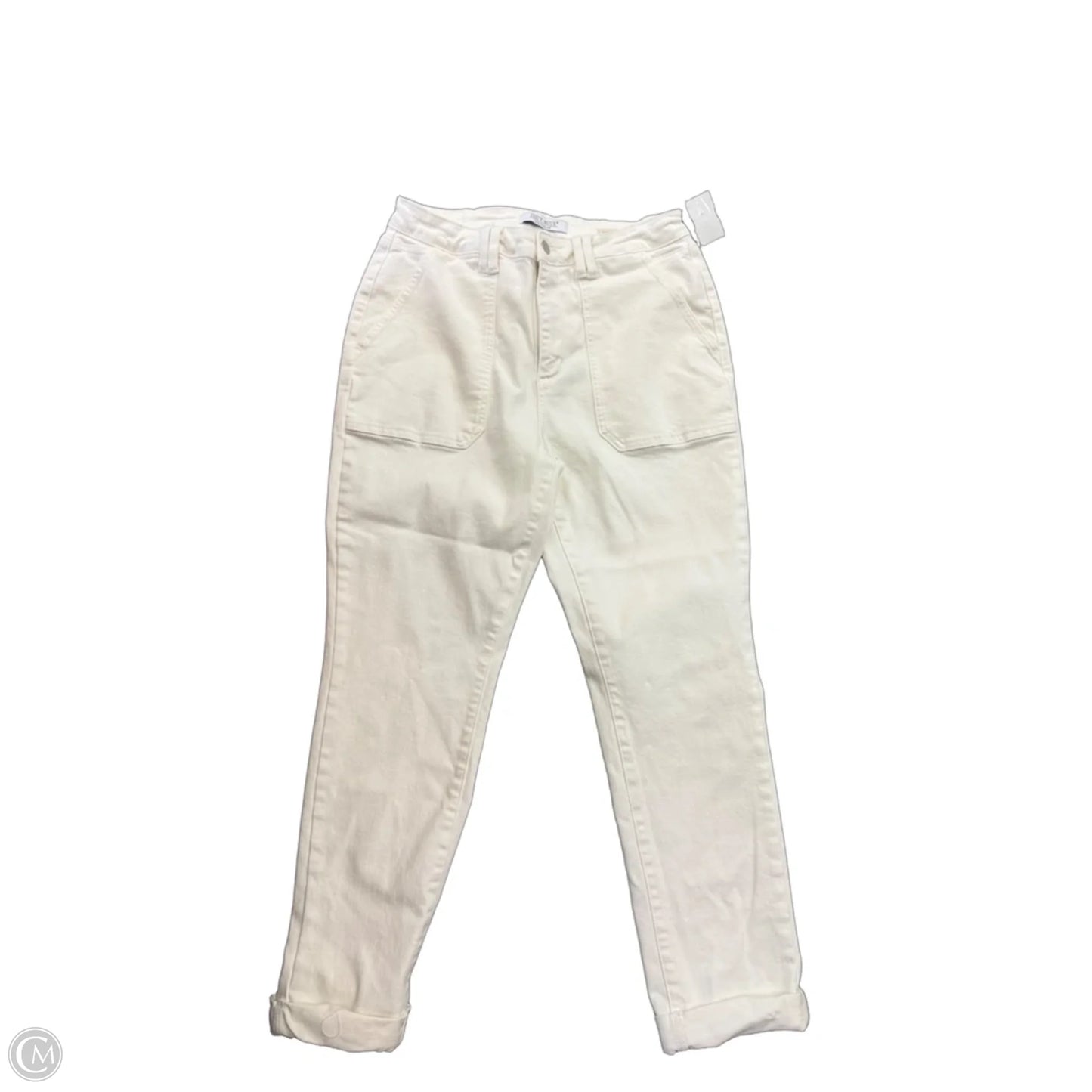 Jeans Straight By Judy Blue In White, Size: 12
