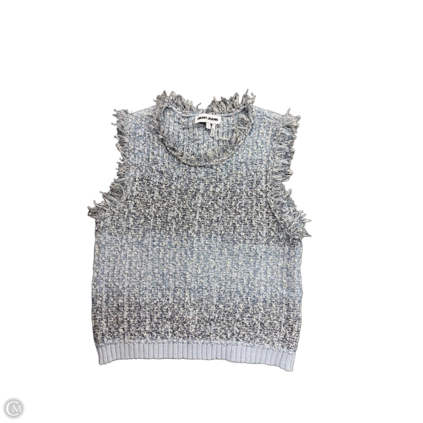 Vest Sweater By Dkny In Blue, Size: L