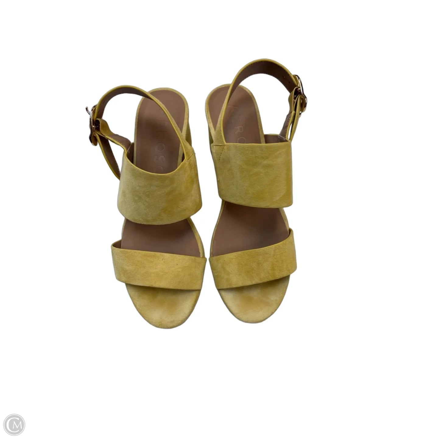 Shoes Heels Block By Aerosoles In Yellow, Size: 7.5