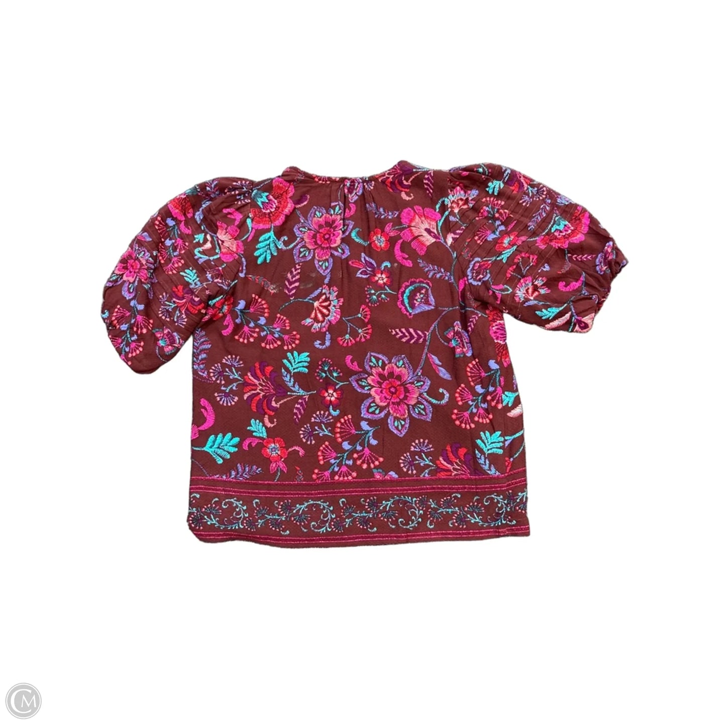 Top Short Sleeve By Sugar Lips In Maroon, Size: S