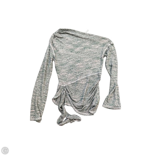Top Long Sleeve By Free People In Green & Grey, Size: S