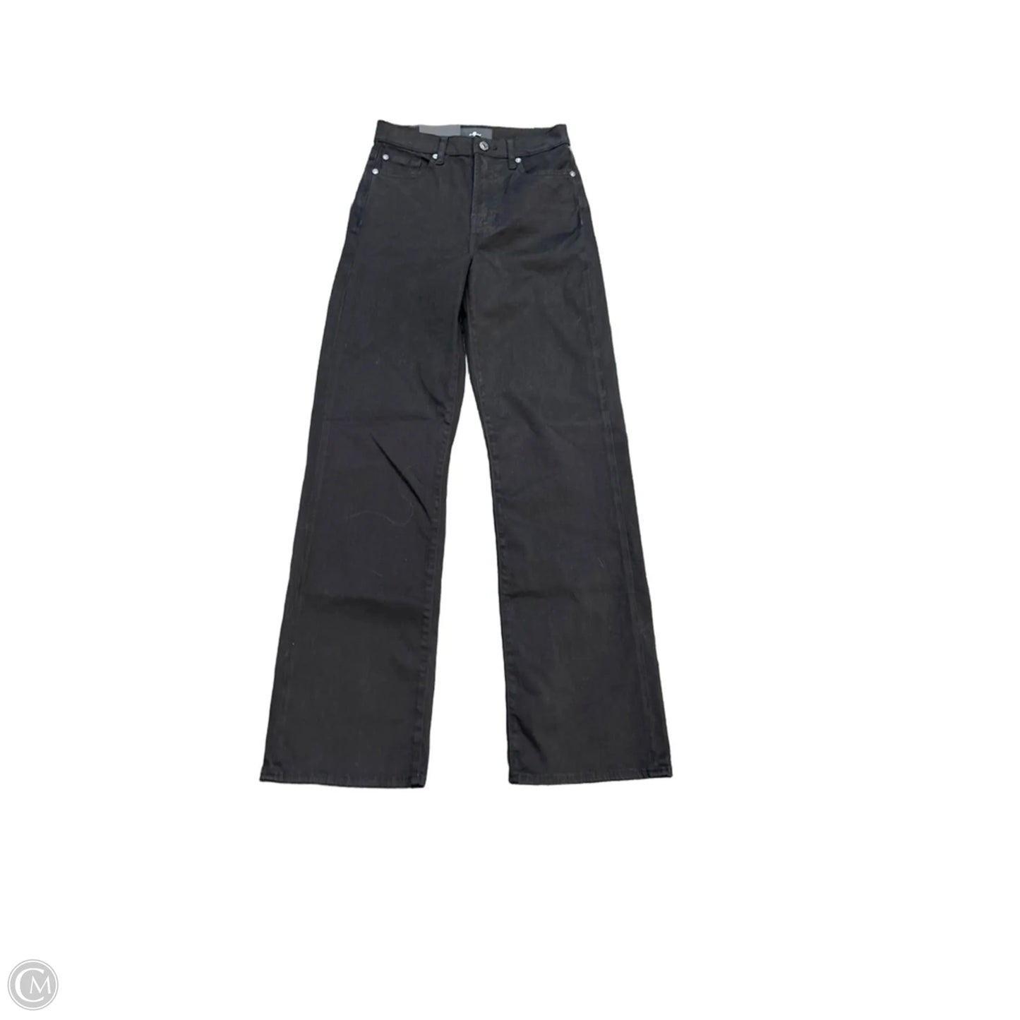 Jeans Wide Leg By 7 For All Mankind In Black, Size: 0