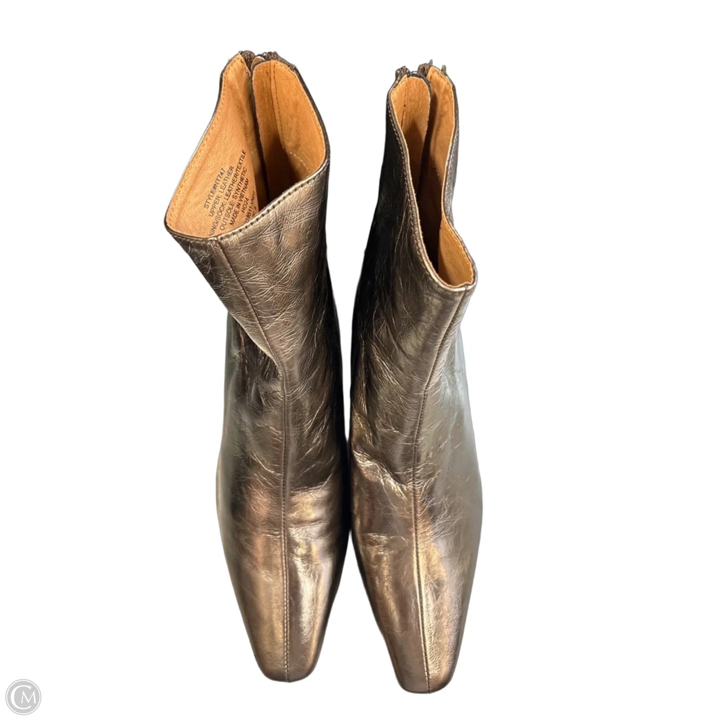 Boots Ankle Heels By Madewell In Gold, Size: 8