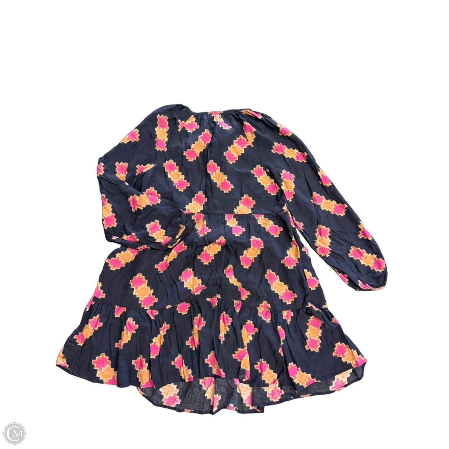 Dress Casual Midi By Anthropologie In Blue & Pink, Size: M