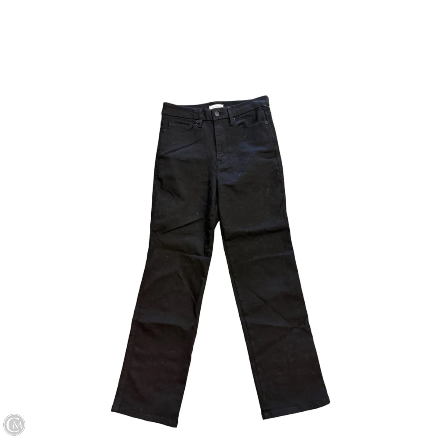 Jeans Straight By Good American In Black Denim, Size: 6