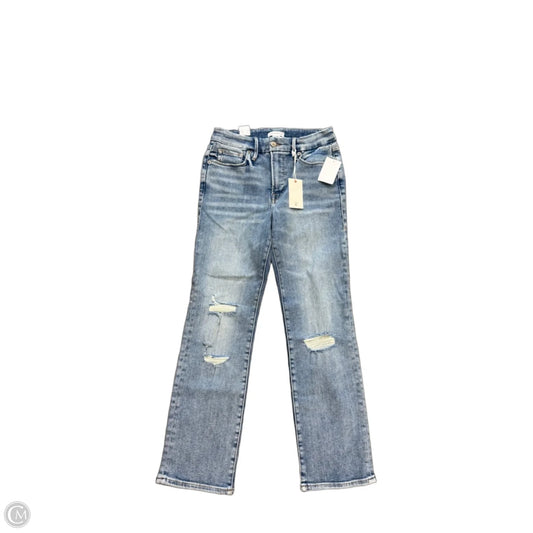 Jeans Straight By Good American In Blue Denim, Size: 6