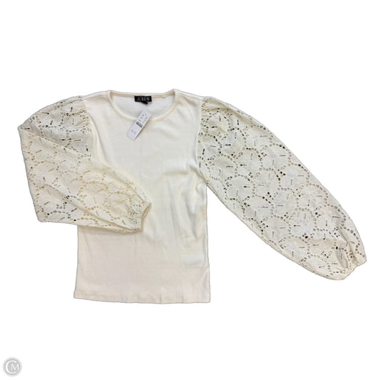 Top Long Sleeve By J. Crew In Cream, Size: S