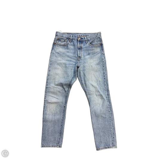 Jeans Straight By Levis In Blue Denim, Size: 8