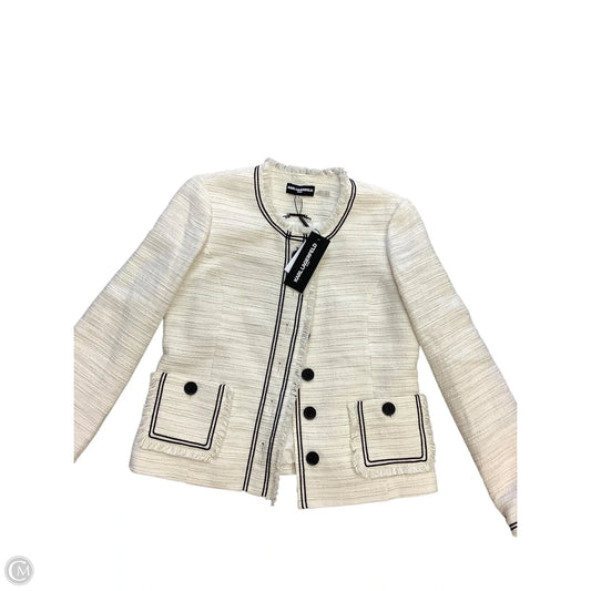 Blazer Designer By Karl Lagerfeld In White, Size: 6