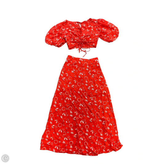 Skirt Set 2pc By Free People In Red, Size: 0