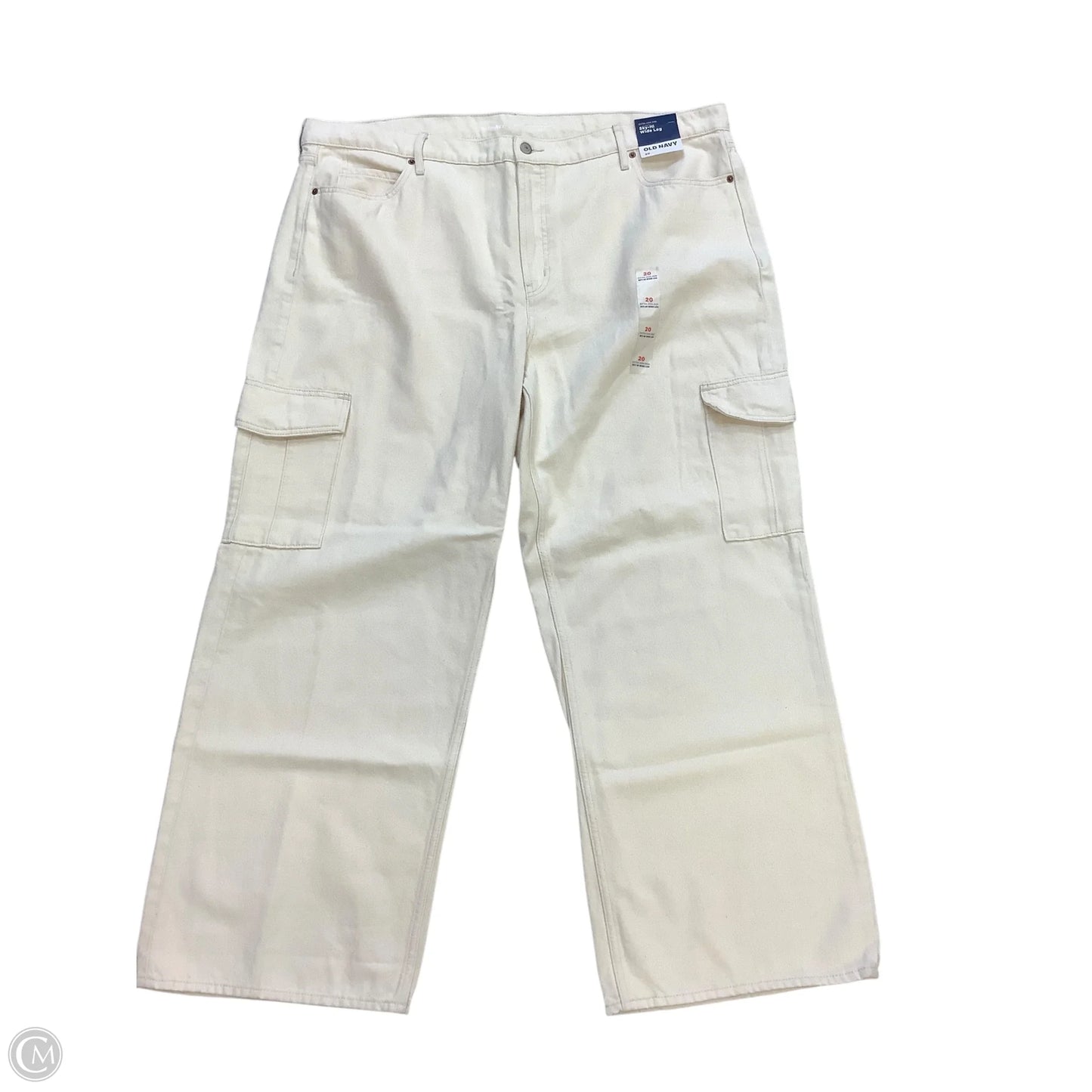 Jeans Wide Leg By Old Navy In Cream Denim, Size: 20