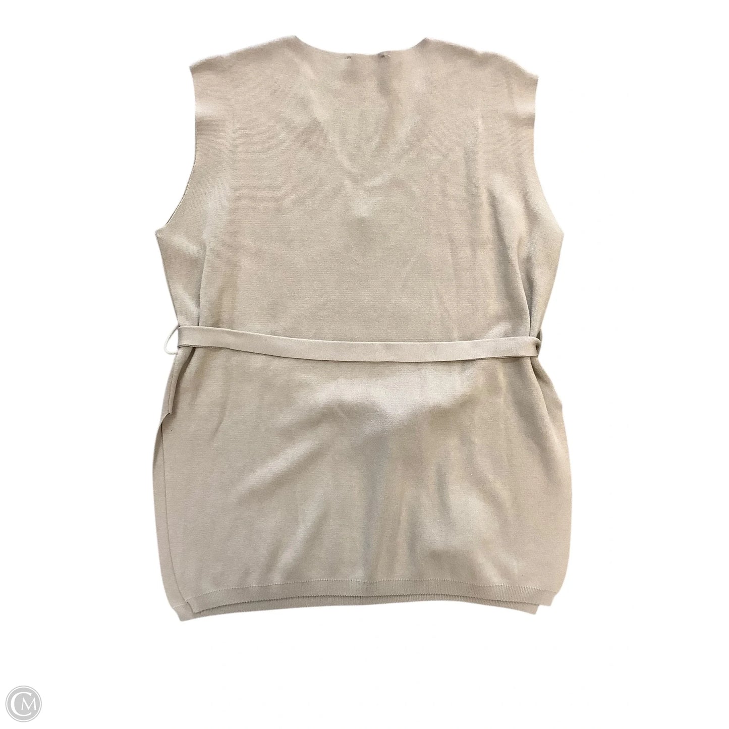Top Sleeveless By Zara In Tan, Size: M