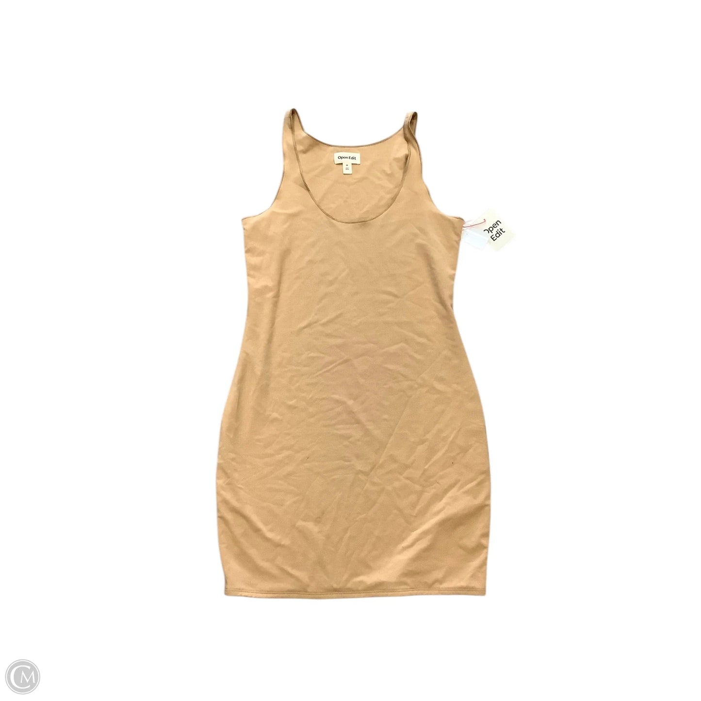 Dress Casual Midi By Open Edit In Tan, Size: M