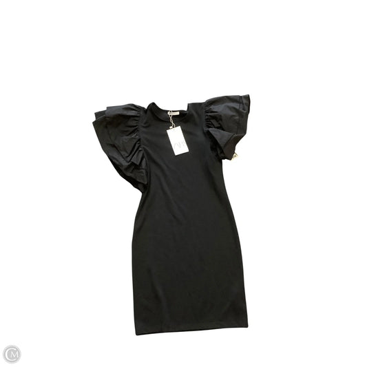 Dress Casual Midi By Zara In Black, Size: M