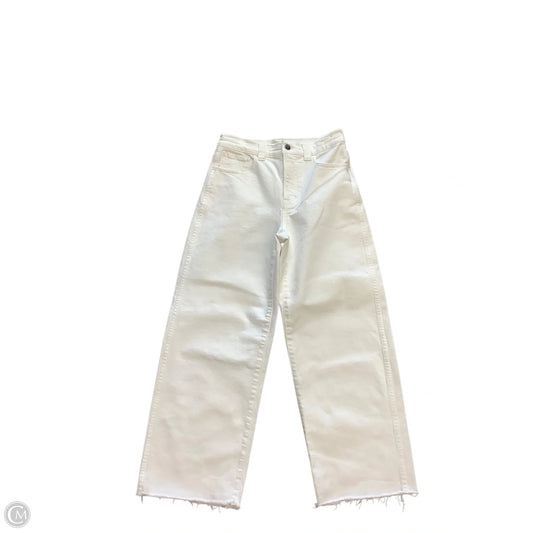 Jeans Wide Leg By Madewell In White, Size: 4