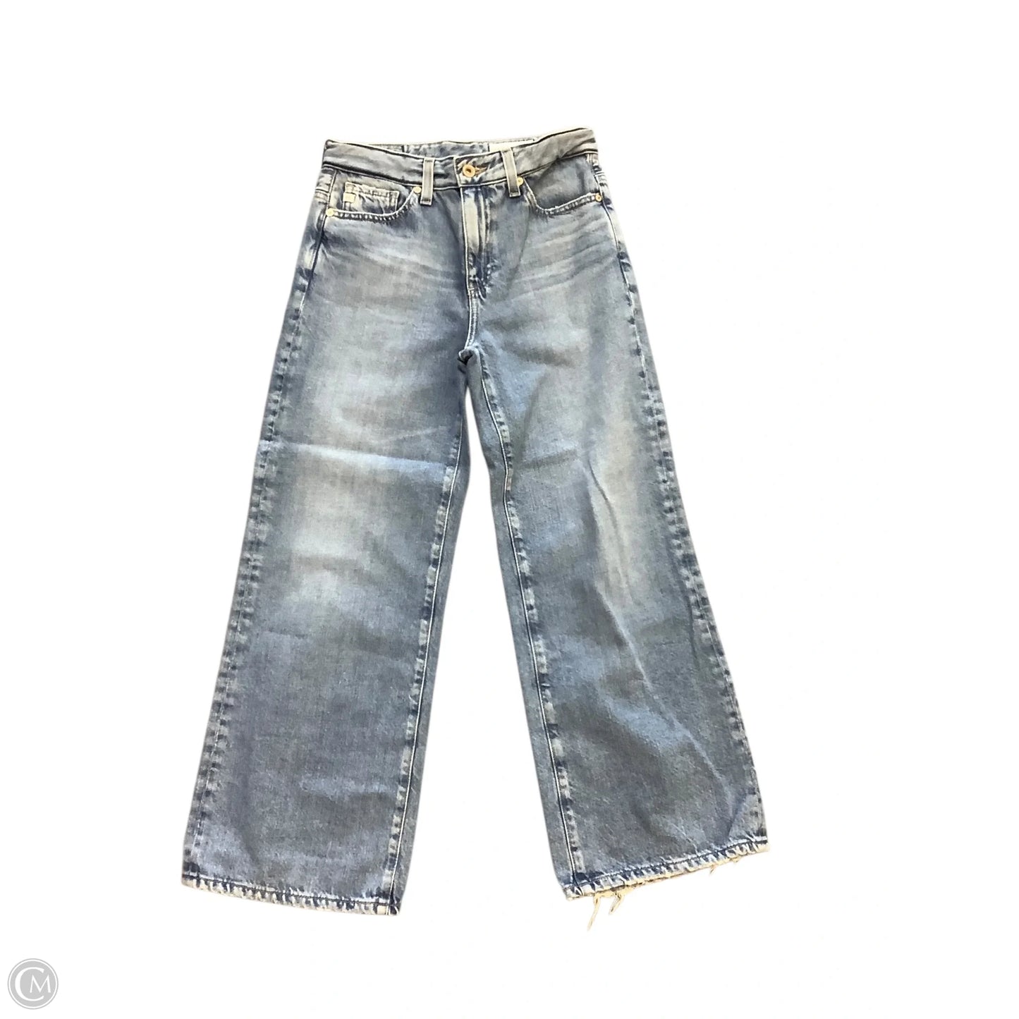 Jeans Wide Leg By Ag Jeans In Blue, Size: 4