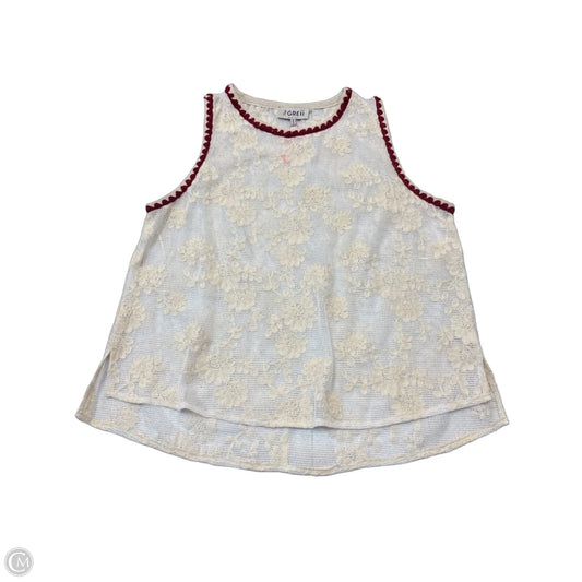 Top Sleeveless By Cmc In Cream, Size: M