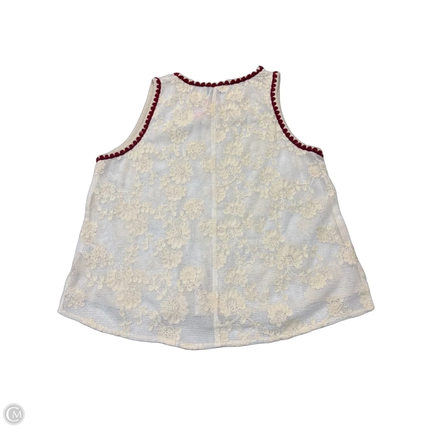 Top Sleeveless By Cmc In Cream, Size: M