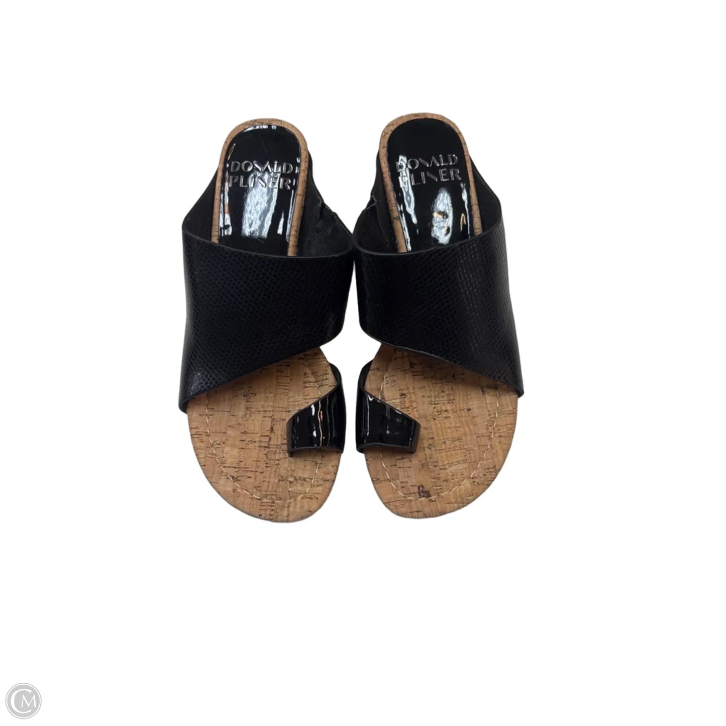 Sandals Heels Wedge By Donald Pliner In Black, Size: 6