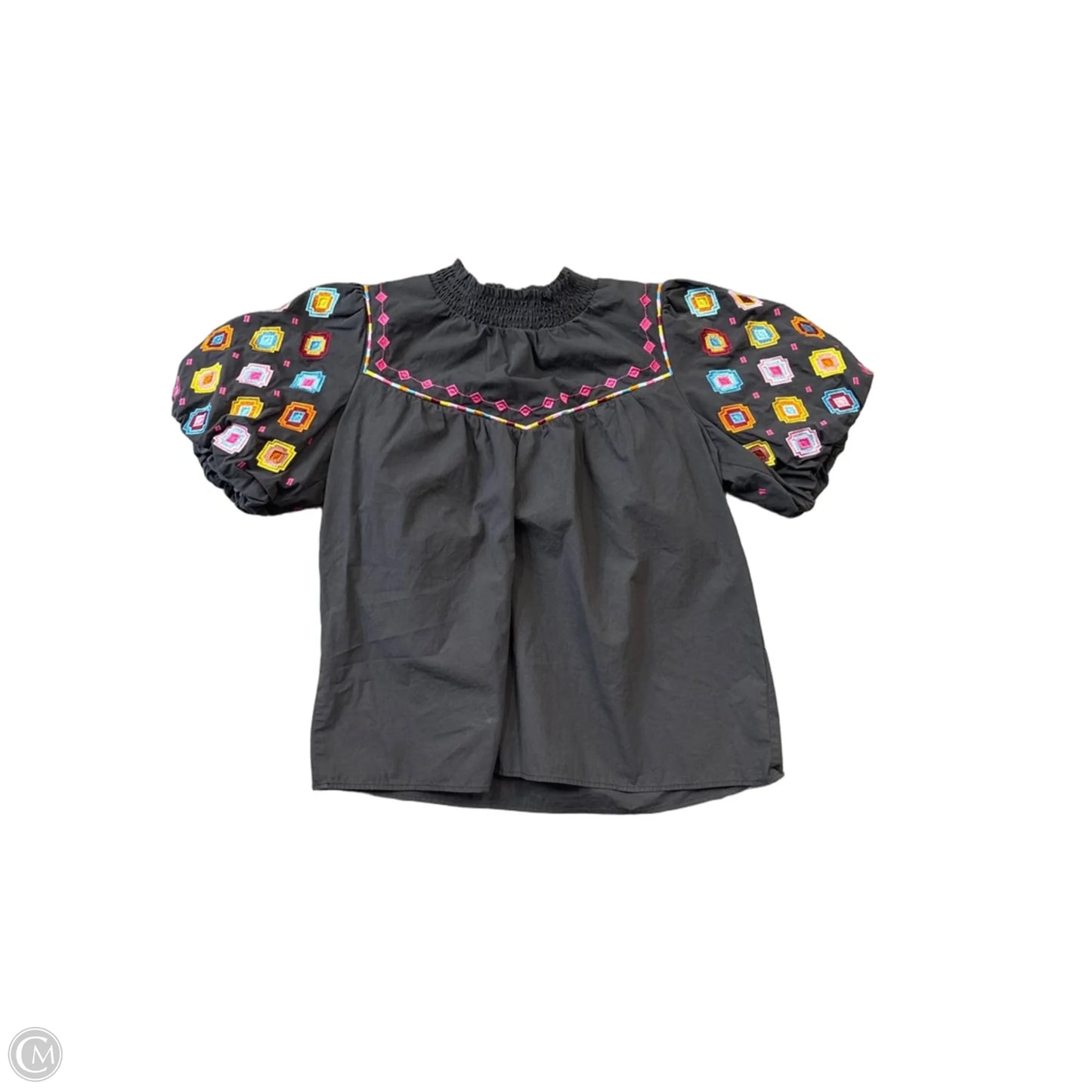 Top Short Sleeve By Clothes Mentor In Black, Size: L