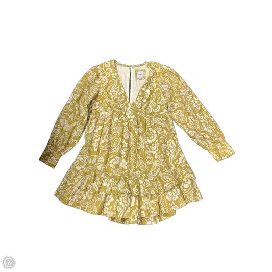 Dress Casual Midi By Maeve In Green & White, Size: M
