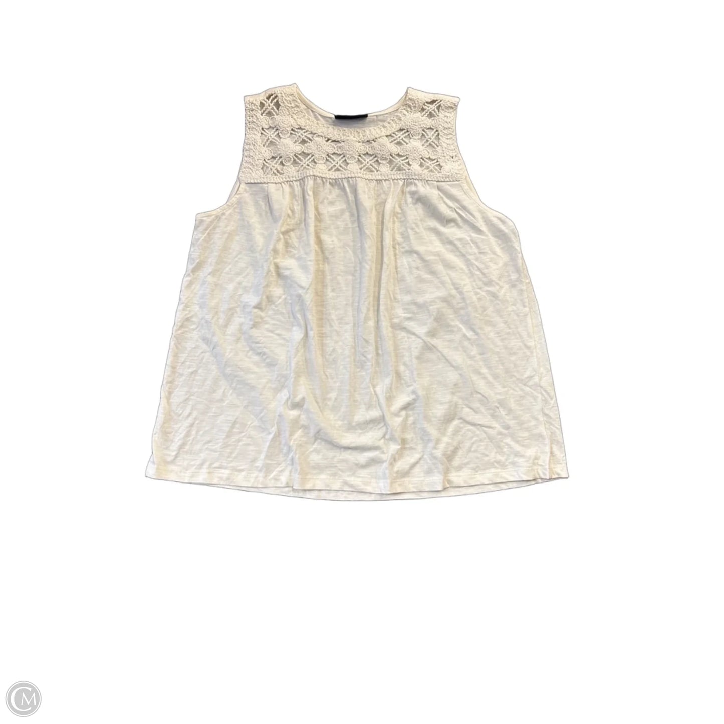 Top Sleeveless By Lane Bryant In Cream, Size: 18