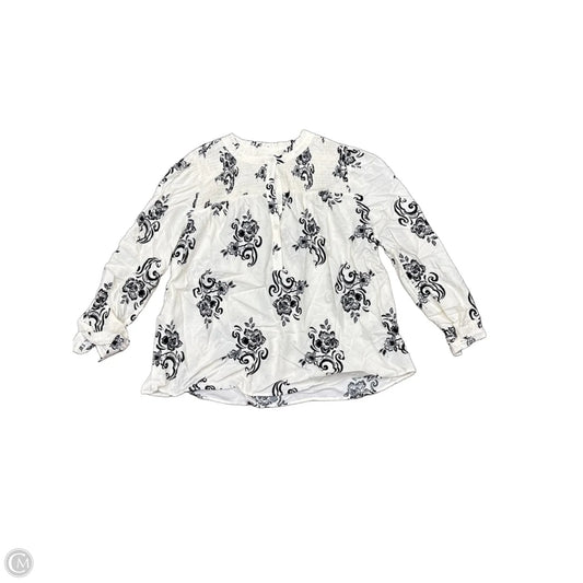 Top Long Sleeve By Lane Bryant In Black & White, Size: 16