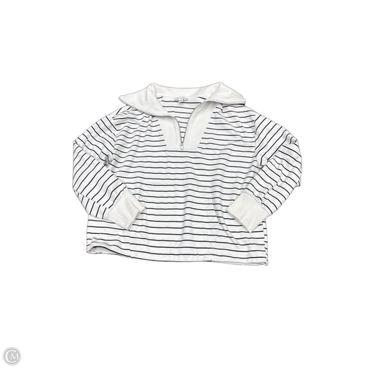 Athletic Sweatshirt Collar By Free Assembly In Black & White, Size: Xl