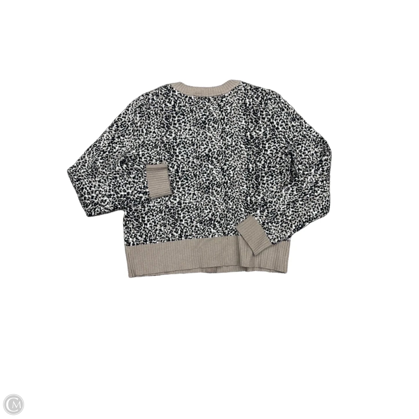 Sweater Cardigan By White House Black Market In Animal Print, Size: Xl