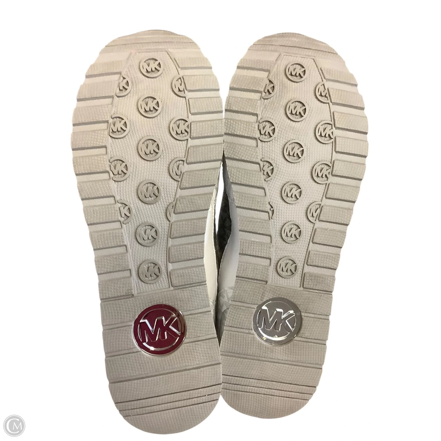 Shoes Designer By Michael Kors In Silver & White, Size: 8.5