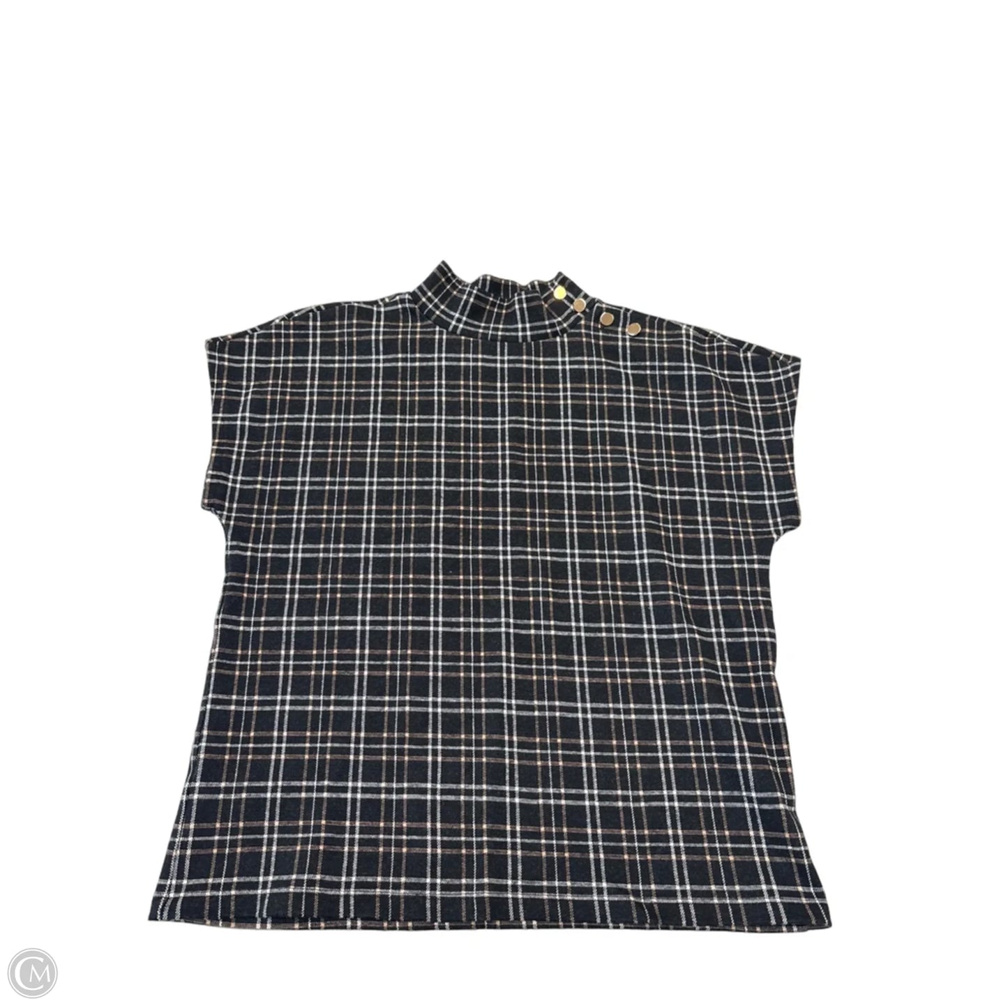 Top Short Sleeve By Ann Taylor In Black, Size: Xs