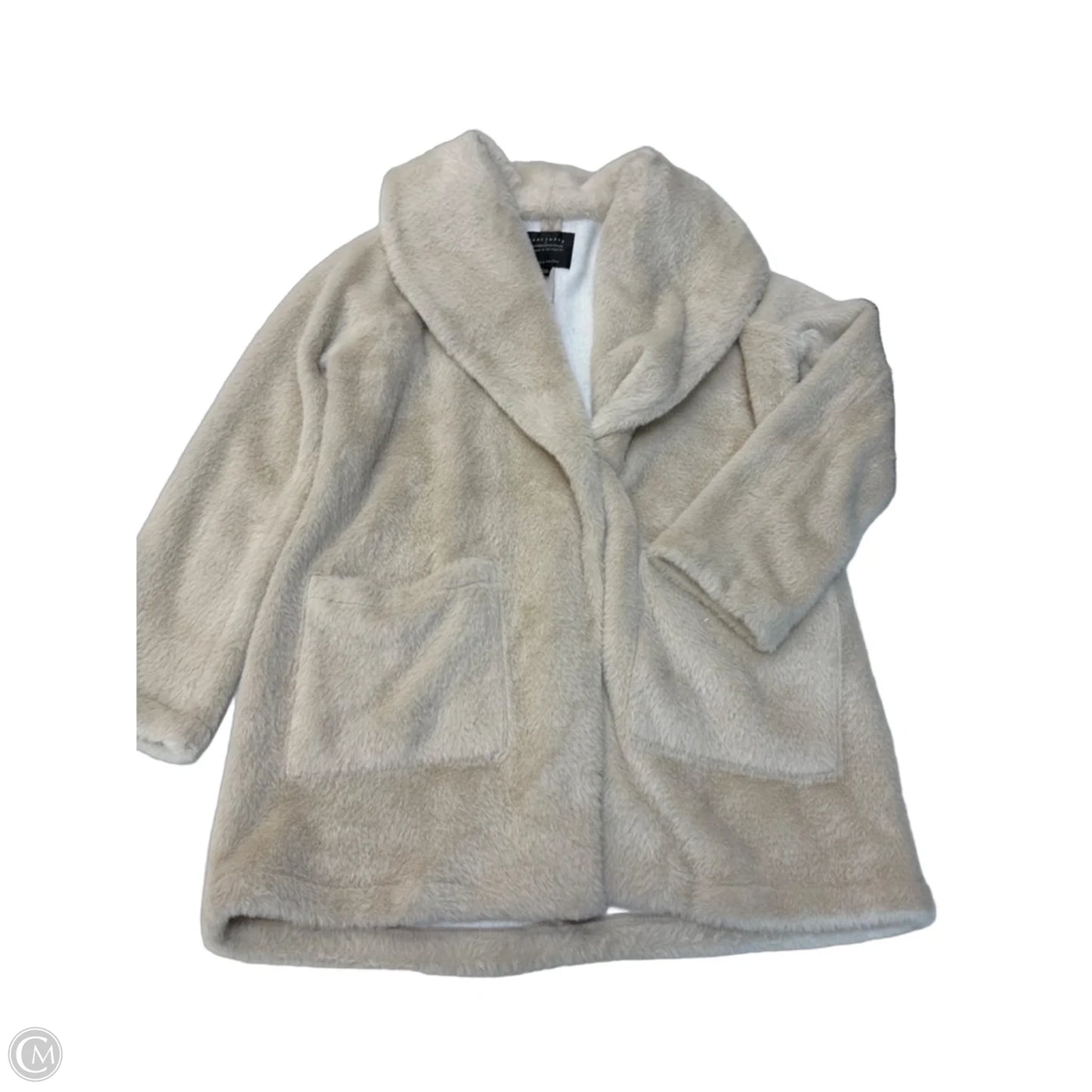 Jacket Faux Fur & Sherpa By Anthropologie In Cream, Size: Xs