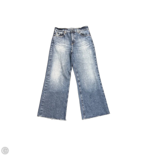 Jeans Wide Leg By Ag Jeans In Blue, Size: 28
