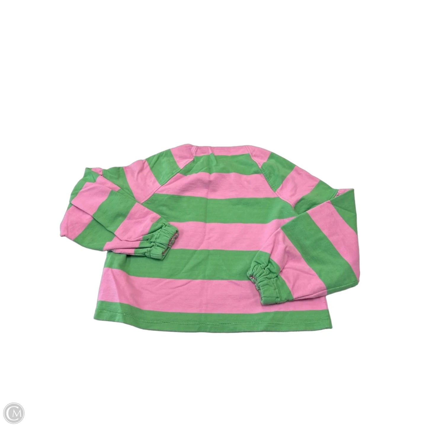 Top Long Sleeve By Anthropologie In Green & Pink, Size: Xs