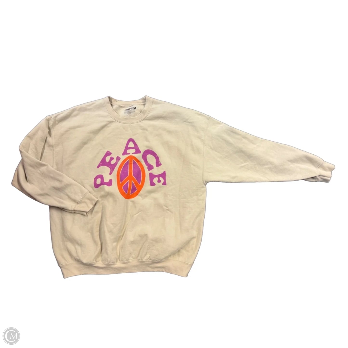 Sweatshirt Crewneck By Thyme And Honey In Beige, Size: Xl