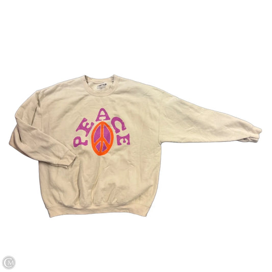 Sweatshirt Crewneck By Thyme And Honey In Beige, Size: Xl