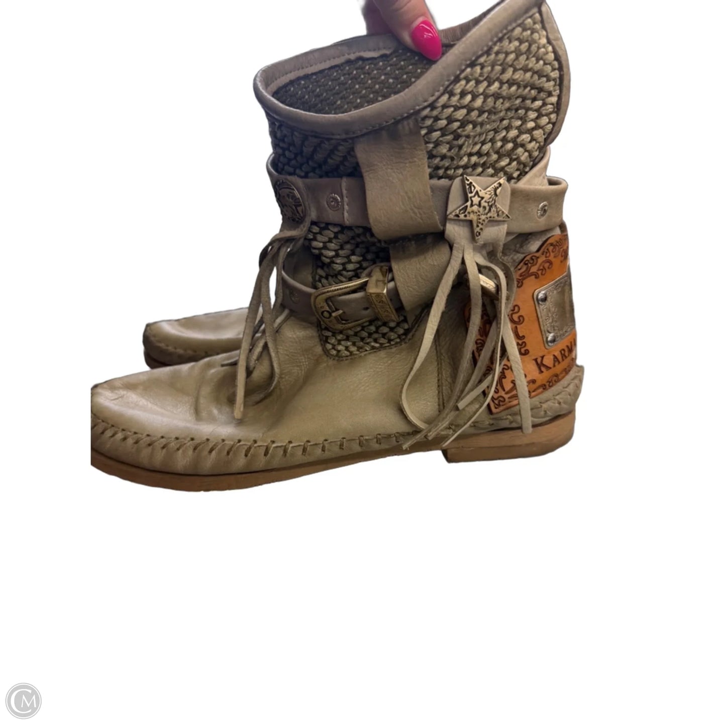 Boots Leather By Cma In Green, Size: 9