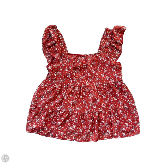Top Sleeveless By Clothes Mentor In Red, Size: M
