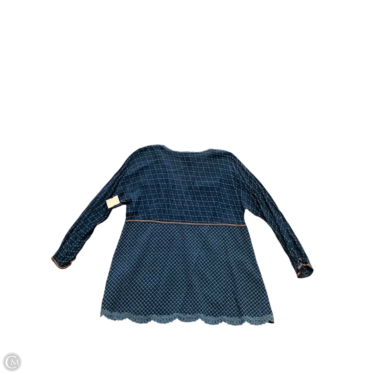 Top Long Sleeve By Johnny Was In Blue, Size: L