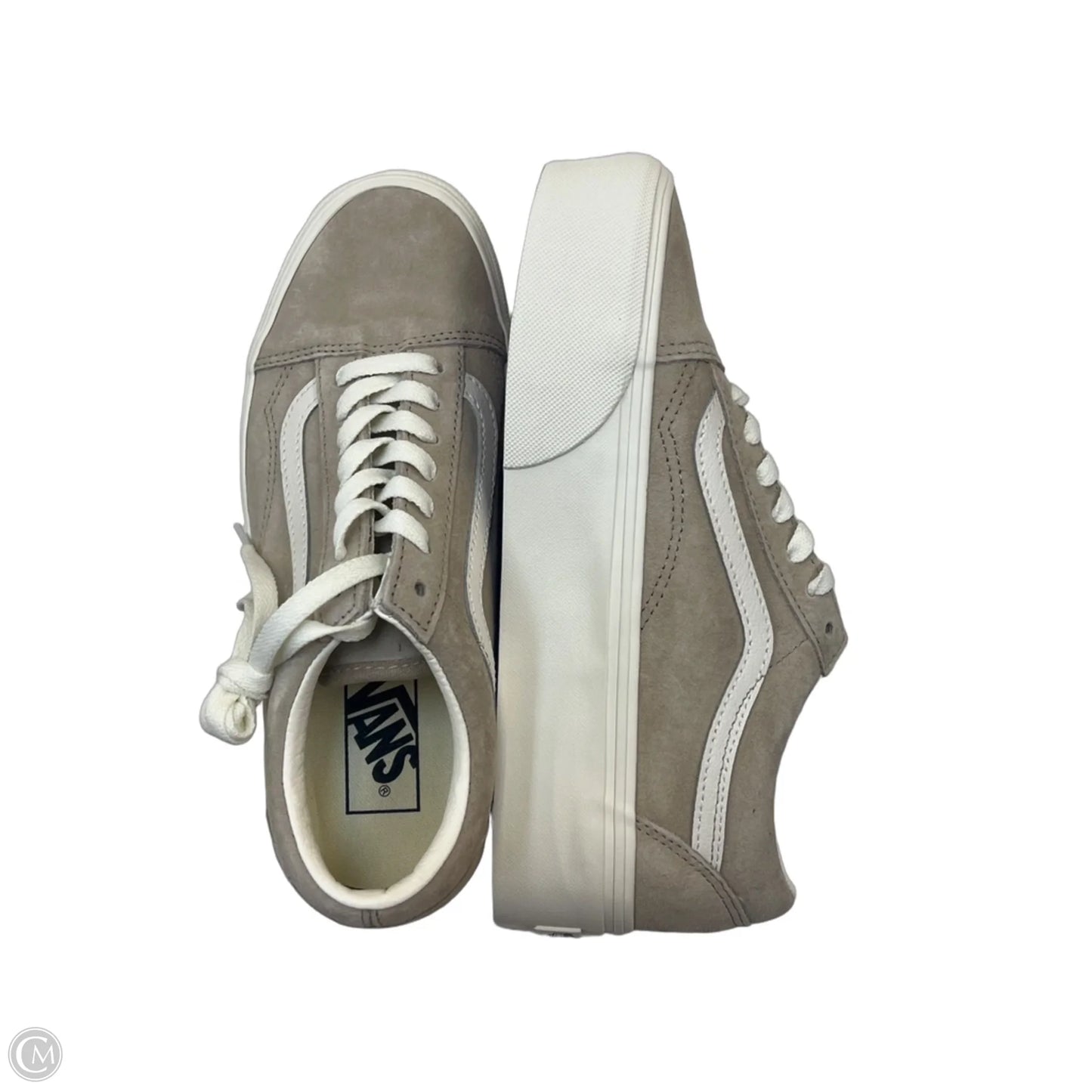 Shoes Flats By Vans In Beige, Size: 7.5