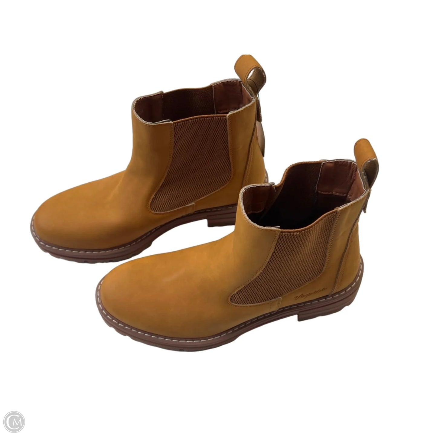 Boots Ankle Heels By Clothes Mentor In Tan, Size: 8