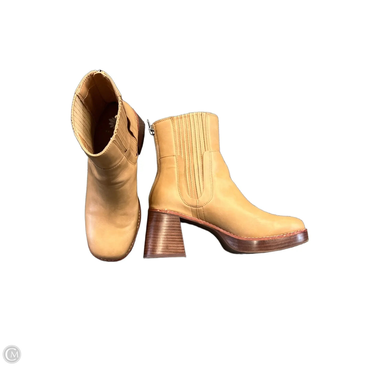 Boots Ankle Heels By Yellow Box In Tan, Size: 7.5