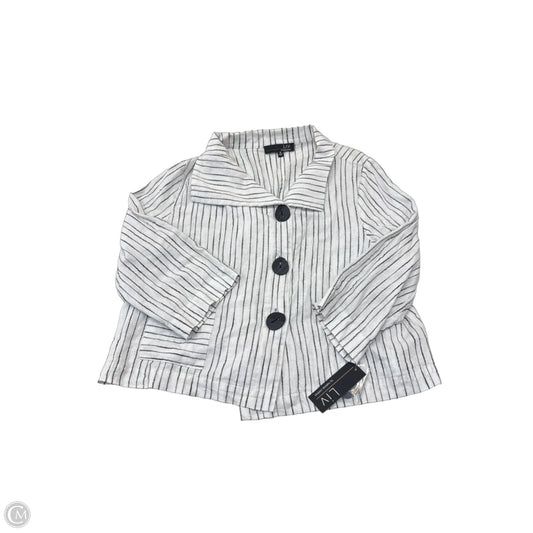 Top Long Sleeve By Habitat In Black & White, Size: M