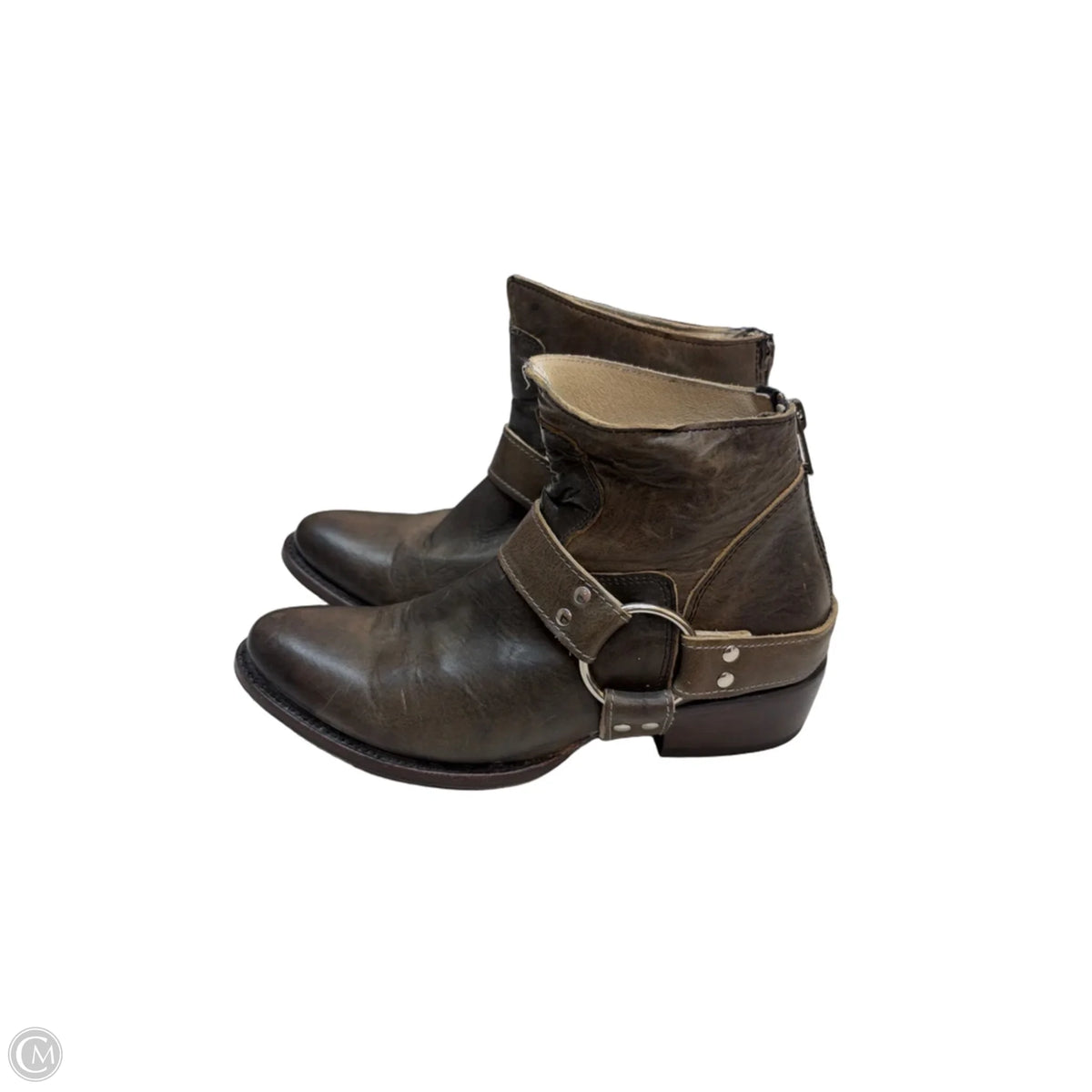 Boots Ankle Heels By Freebird In Brown, Size: 7
