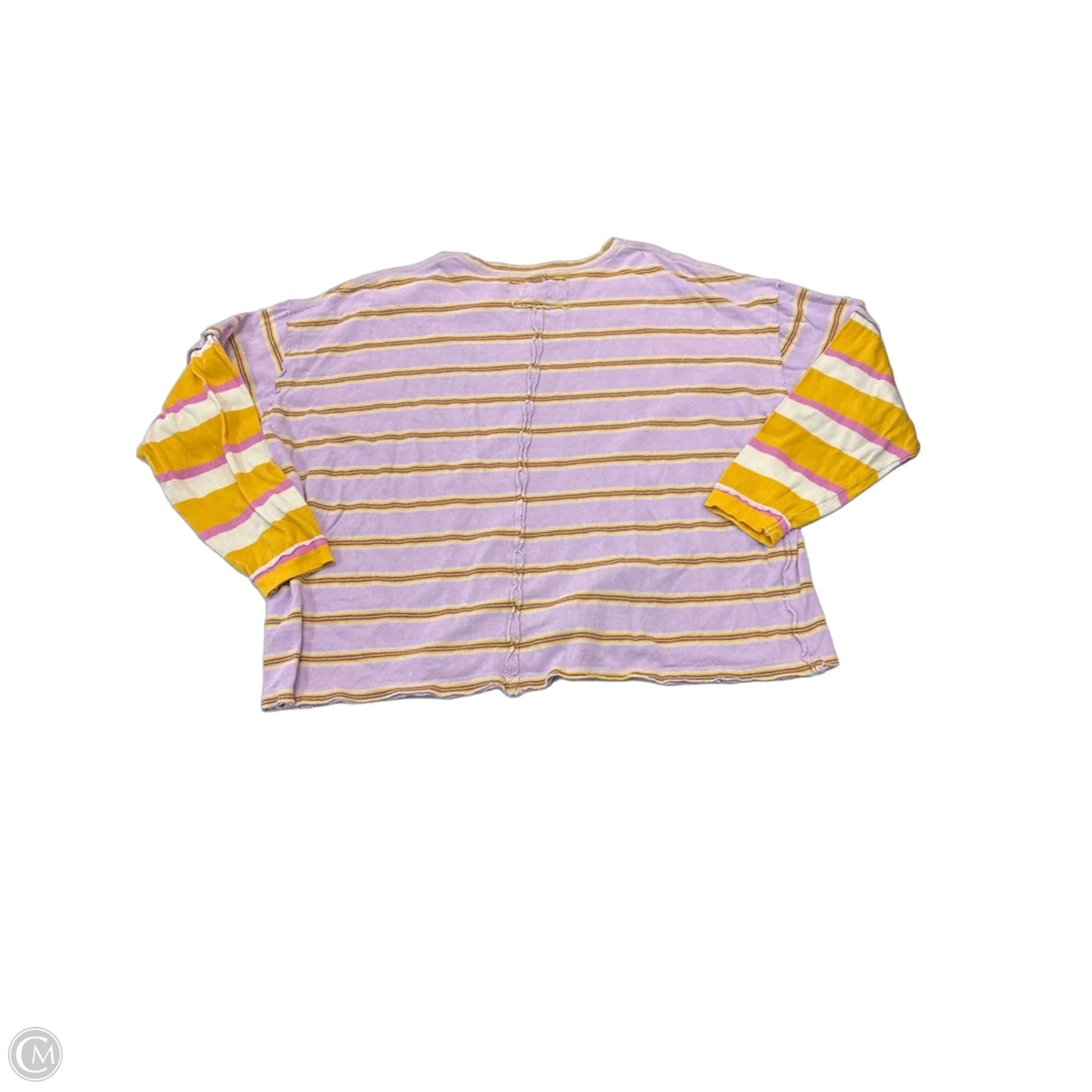 Top Long Sleeve By We The Free In Purple & Yellow, Size: L