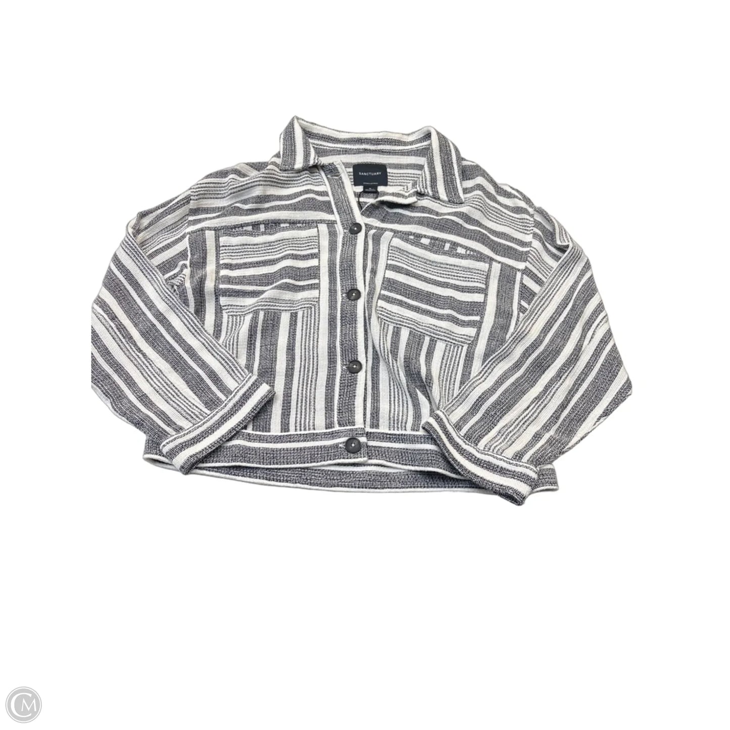 Top Long Sleeve By Sanctuary In Black & White, Size: Xl