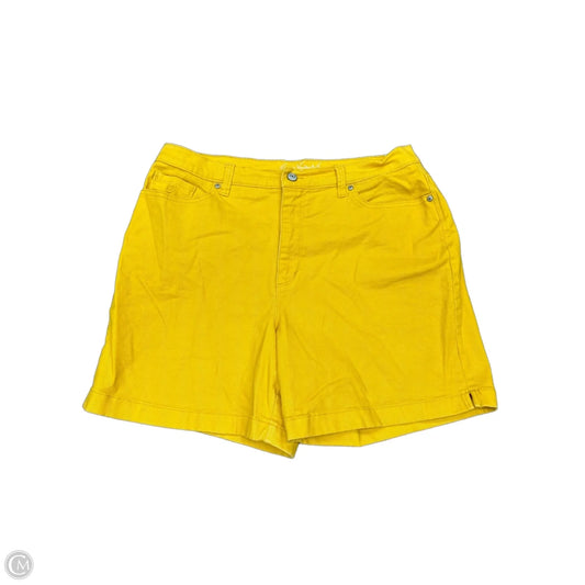 Shorts By Gloria Vanderbilt In Yellow, Size: 14