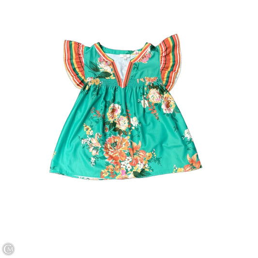 Top Sleeveless By Oddi In Green, Size: L