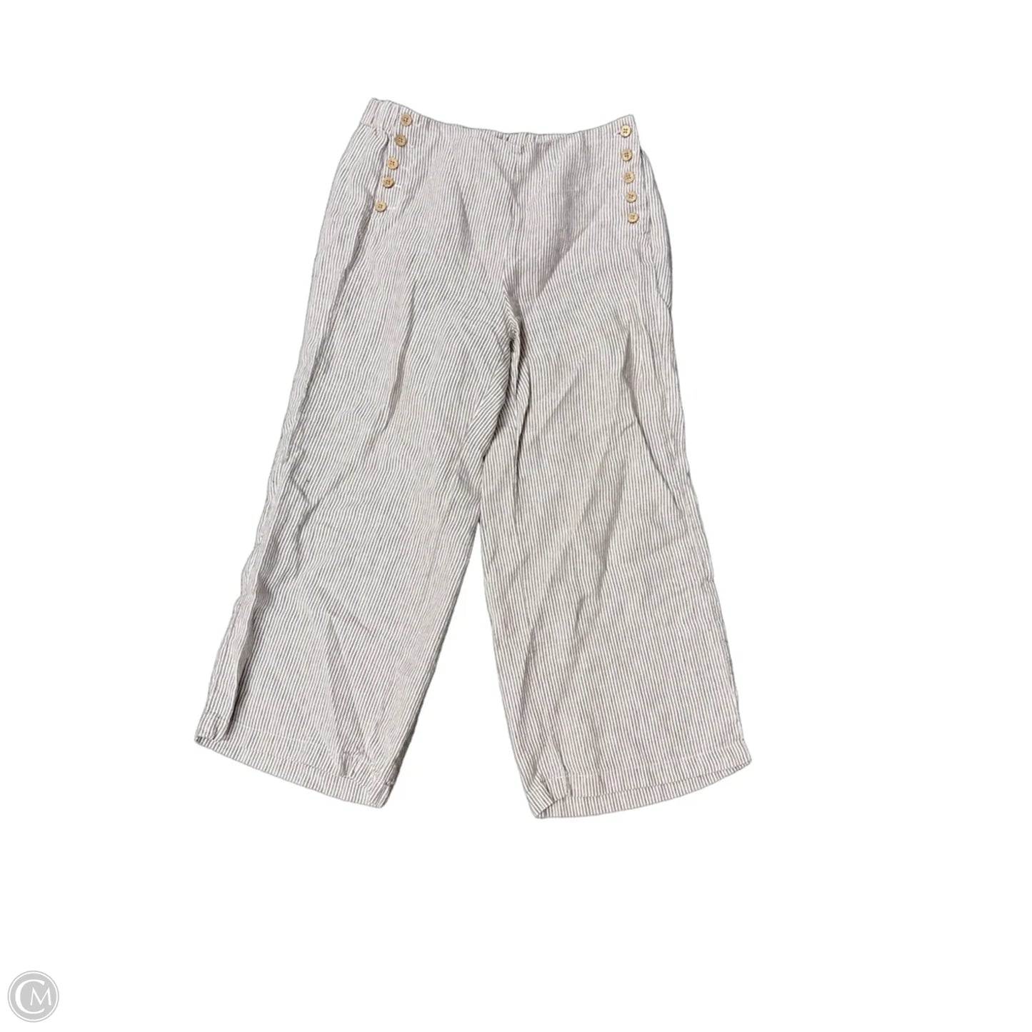 Pants Linen By J. Jill In Tan & White, Size: S